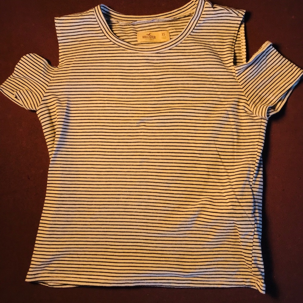 black and white stripped shirt